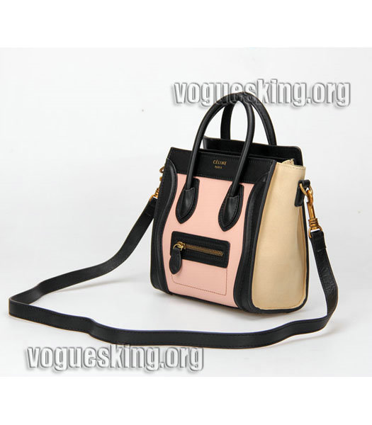 Fendi Chameleon Colors Striped With Black Leather Mini Handbag-2