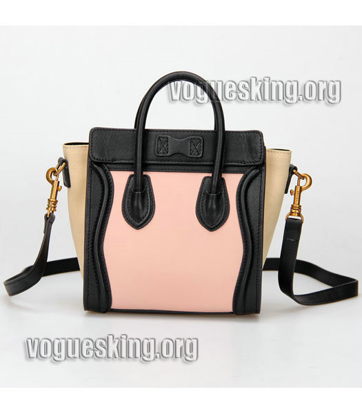 Fendi Chameleon Colors Striped With Black Leather Mini Handbag-4