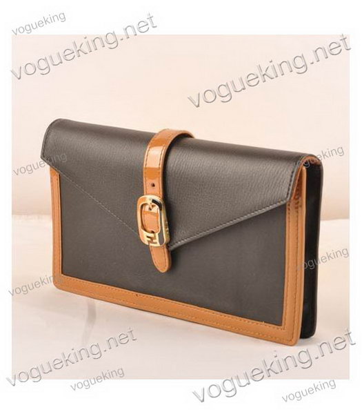 Fendi Chameleon Envelope Black Imported Leather Clutch-1