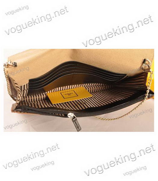 Fendi Chameleon Light CoffeeGrey Imported Leather Mini Handbag-5
