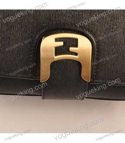 Fendi Chameleon Medium Saddle Messenger Bag With Black Calfskin Leather-4