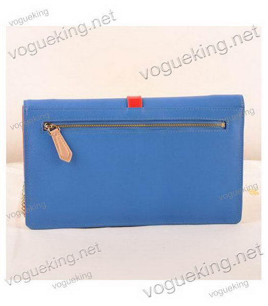 Fendi Chameleon Sea BlueApricot Imported Leather Mini Handbag-2