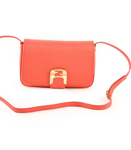 Fendi Chameleon Small Saddle Messenger Bag With Red Calfskin Leather