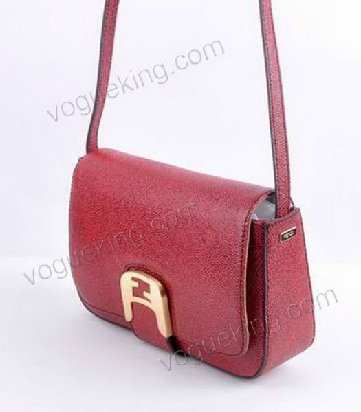 Fendi Chameleon Small Saddle Messenger Bag With Red Caviar Leather-1