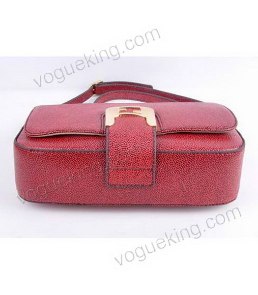 Fendi Chameleon Small Saddle Messenger Bag With Red Caviar Leather-3