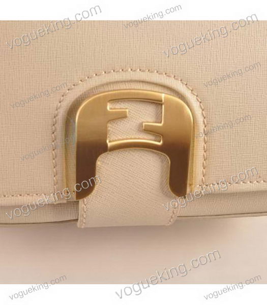 Fendi Chameleon Small Saddle Messenger Bag With White Calfskin Leather-4
