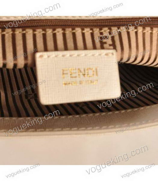 Fendi Chameleon Small Saddle Messenger Bag With White Calfskin Leather-6