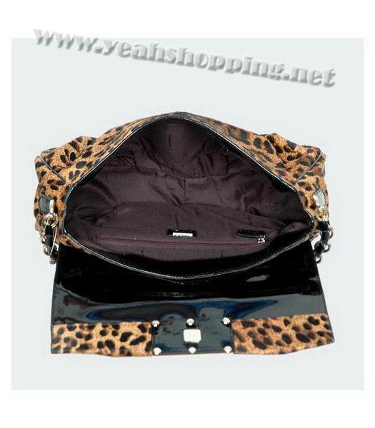 Fendi Coffee Leopard Pattern Horsehair Tote Bag-4