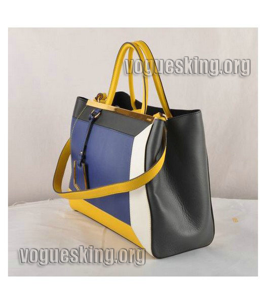 Fendi Coffee Soft Calfskin Leather Medium Handbag-2
