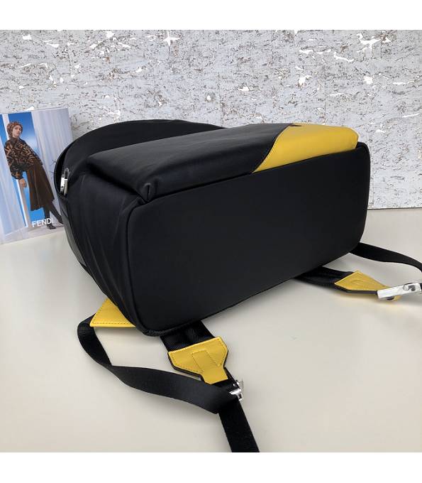 Fendi Corner Bugs Black Nylon With Original Leather Backpack-3