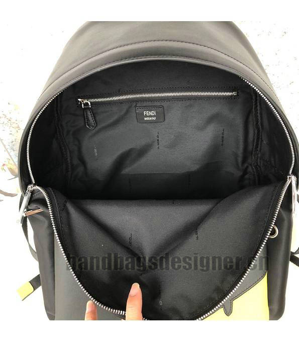 Fendi Corner Bugs Black Nylon With Original Leather Backpack-5