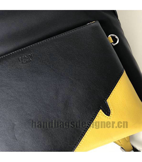 Fendi Corner Bugs Black Nylon With Original Leather Backpack-7