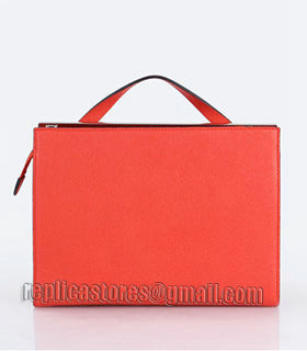 Fendi Demi Jour Orange Red Cross Veins Original Leather Small Shoulder Bag-1