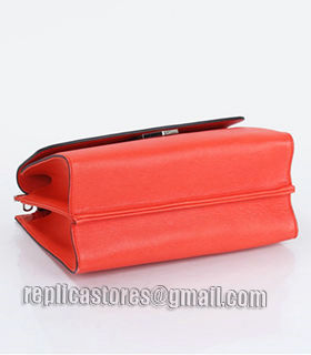 Fendi Demi Jour Orange Red Cross Veins Original Leather Small Shoulder Bag-2