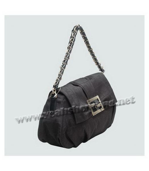 Fendi F Canvas Messenger Bag with Black Leather Trim-1