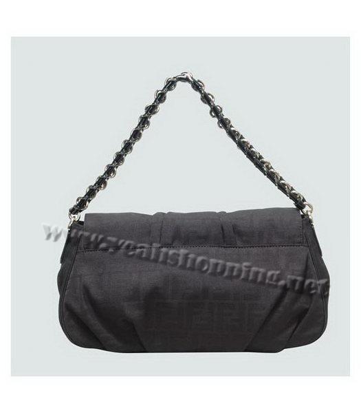 Fendi F Canvas Messenger Bag with Black Leather Trim-2