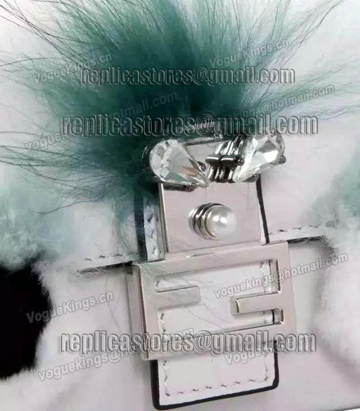 Fendi Fashion Lambskin Leather Little Birds Shoulder Bag White-5