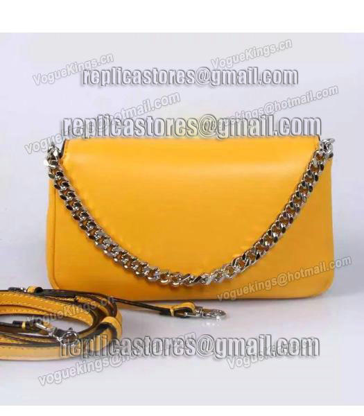 Fendi Fashion Lambskin Leather Little Birds Shoulder Bag Yellow-2