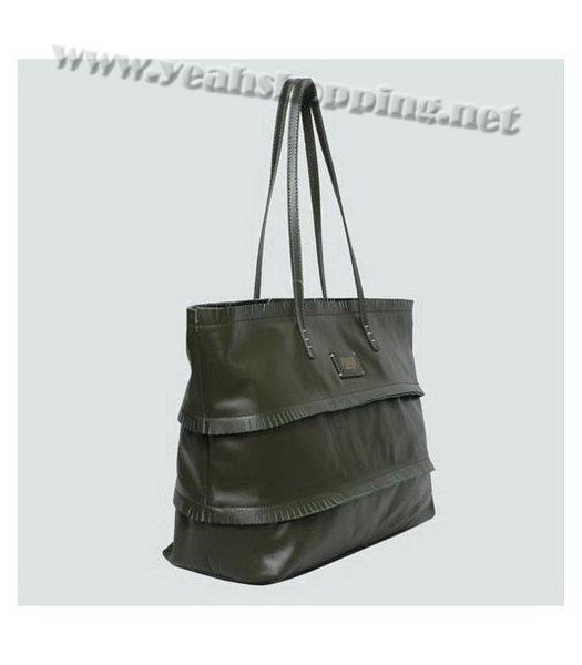 Fendi Fashion Leather Shoulder Bag Army Green-1