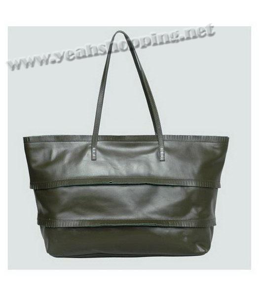 Fendi Fashion Leather Shoulder Bag Army Green-2