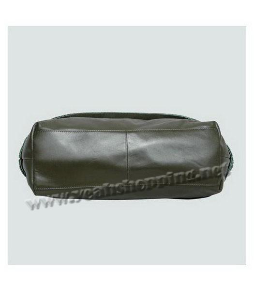 Fendi Fashion Leather Shoulder Bag Army Green-3