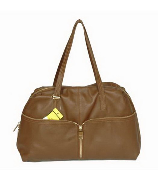 Fendi Fashion Light Coffee Calfskin Handbag