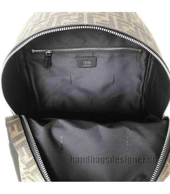 Fendi FF Motif Black Nylon With Original Leather Backpack-4