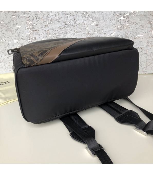 Fendi FF Motif Black Nylon With Original Leather Backpack-3