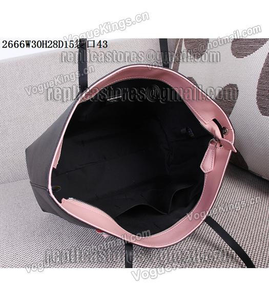Fendi Flowers Decorative Leather Bag Black&Pink-2