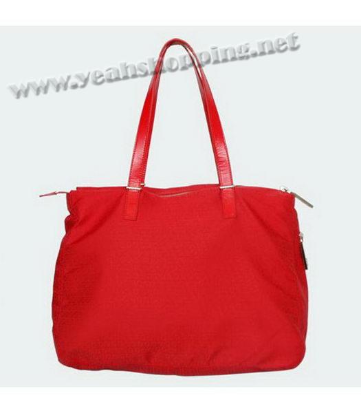 Fendi Forever Zia Bag Red with Calfskin Trim-2