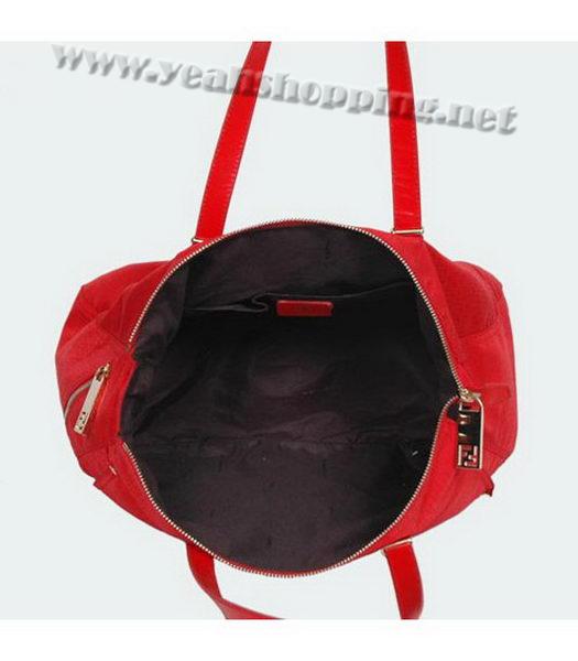 Fendi Forever Zia Bag Red with Calfskin Trim-4