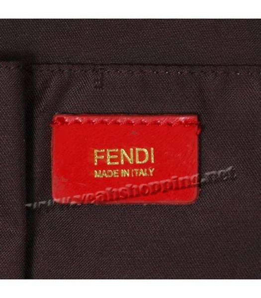 Fendi Forever Zia Bag Red with Calfskin Trim-5