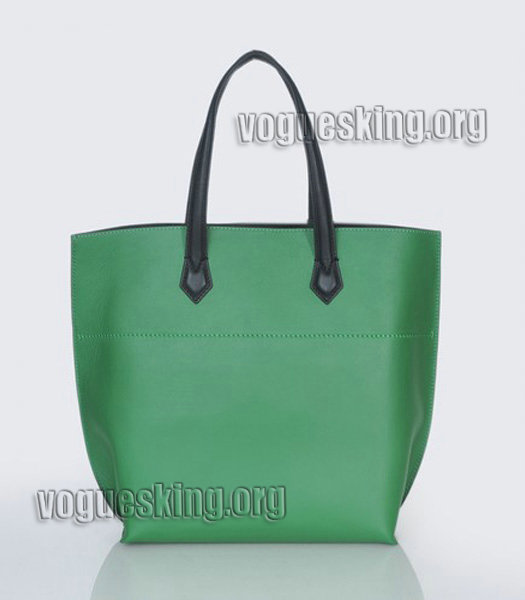 Fendi Green Original Leather Shopping Tote Bag-2