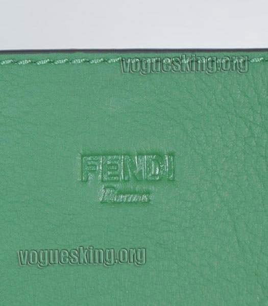 Fendi Green Original Leather Shopping Tote Bag-4