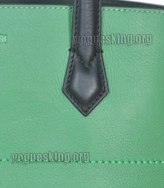 Fendi Green Original Leather Shopping Tote Bag-5