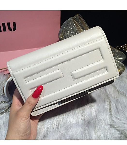 Fendi High-quality Fashion White Leather Clutch