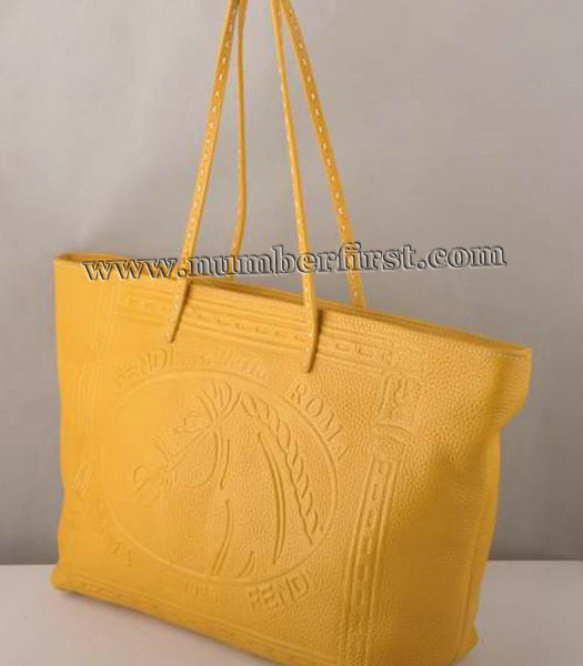 Fendi Horse Head Should Bag in Yellow Leather-1