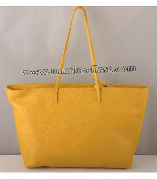 Fendi Horse Head Should Bag in Yellow Leather-2