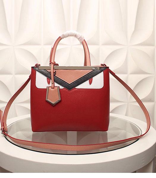 Fendi Hot-sale Monster Red Leather Top Handle Bag