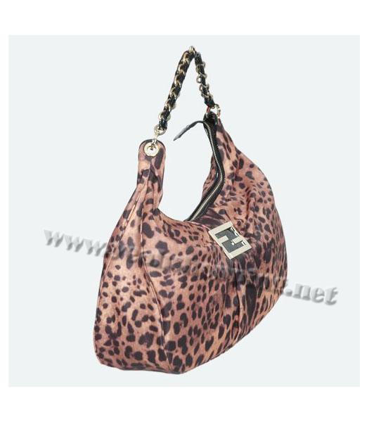 Fendi Large Leopard Pattern Tote Bag Coffee-1