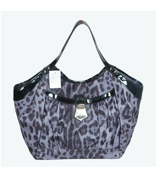 Fendi Large Leopard Pattern Tote Bag Grey