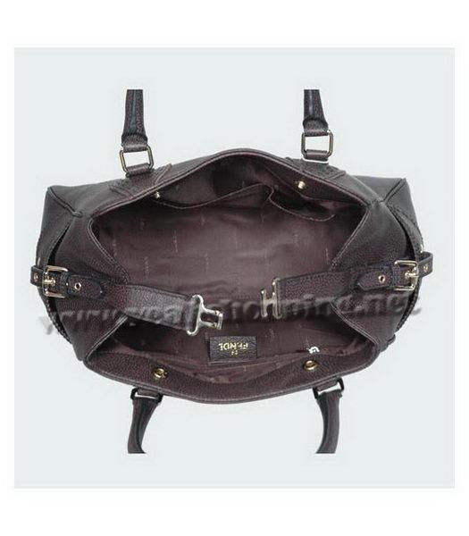 Fendi Large Studded Calfskin Bag Black-5