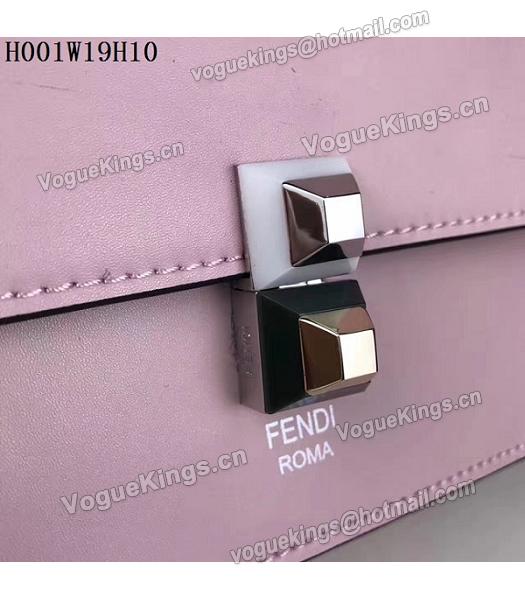 Fendi Latest Pink Leather Chains Shoulder Bag-5