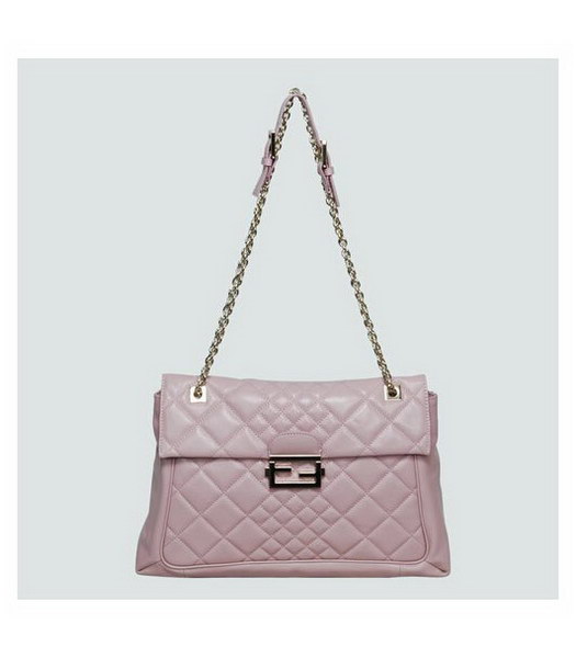 Fendi Leather Chain Bag Ligh Pink