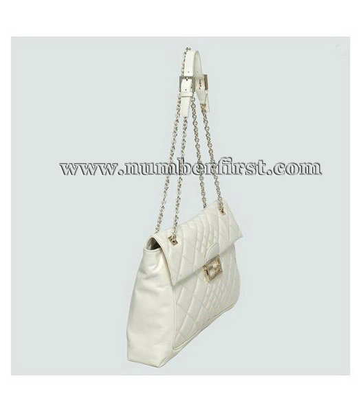 Fendi Leather Chain Bag White-1