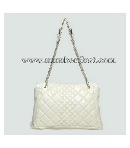 Fendi Leather Chain Bag White-2