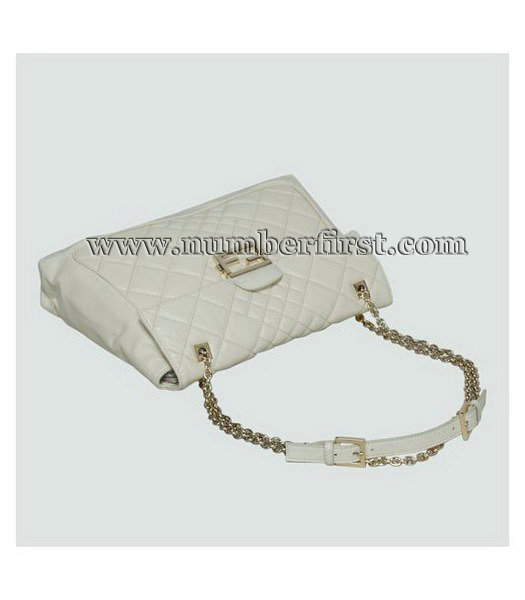 Fendi Leather Chain Bag White-4