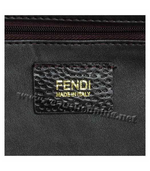 Fendi Leather Messenger Bag Coffee Calfskin-5
