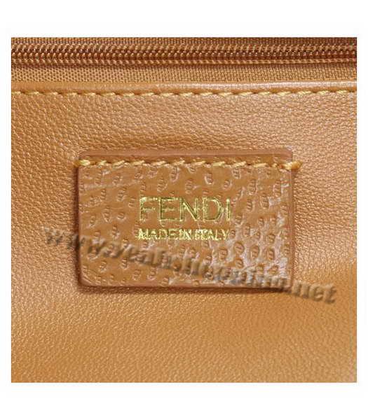 Fendi Leather Messenger Bag Earth Yellow Calfskin-5