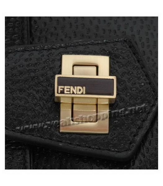 Fendi Leather Tote Bag Black Calfskin-4